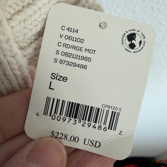 NWT Anthropologie Maeve x NUULY Tennis Twofer Sweater Large Athleisure - Picture 4 of 5